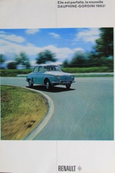 Renault Dauphine Gordini Modelprogram 1963 Carbrochure (8091)